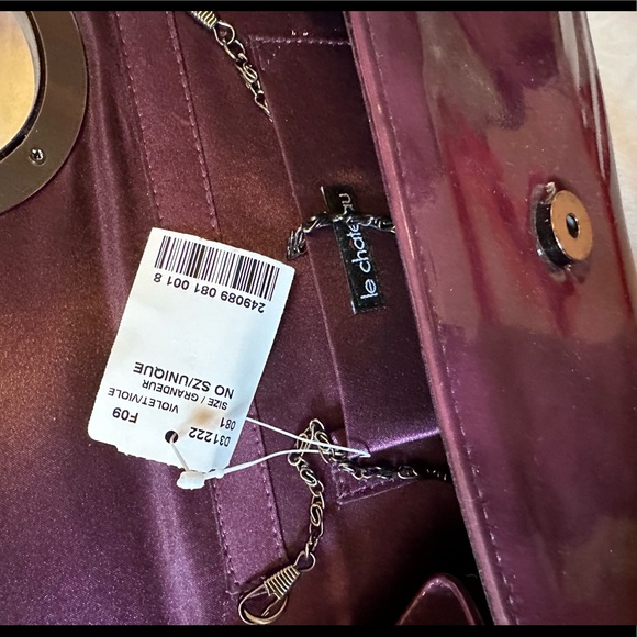 NWT LeChateau Clutch with Strap - purple - grape - Picture 2 of 2